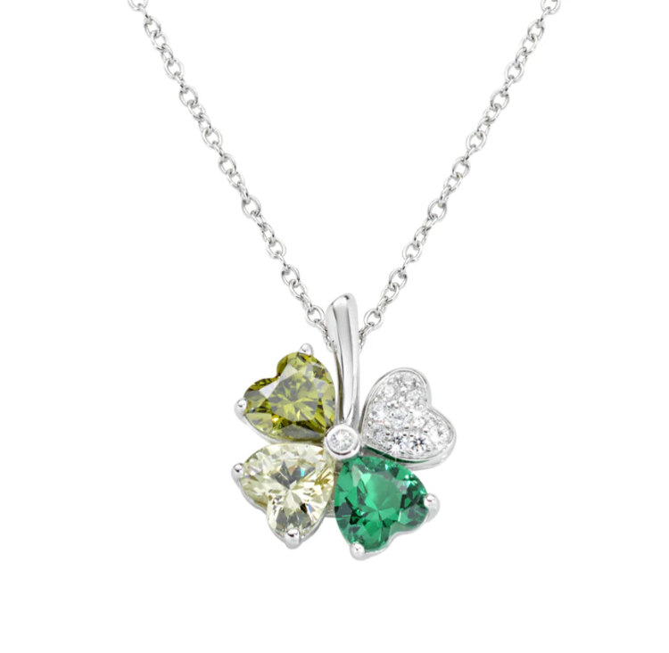 Immagine di Collana Donna Quadricuore Verde Multicolor Gioielli Amen | CLPQUBMVE