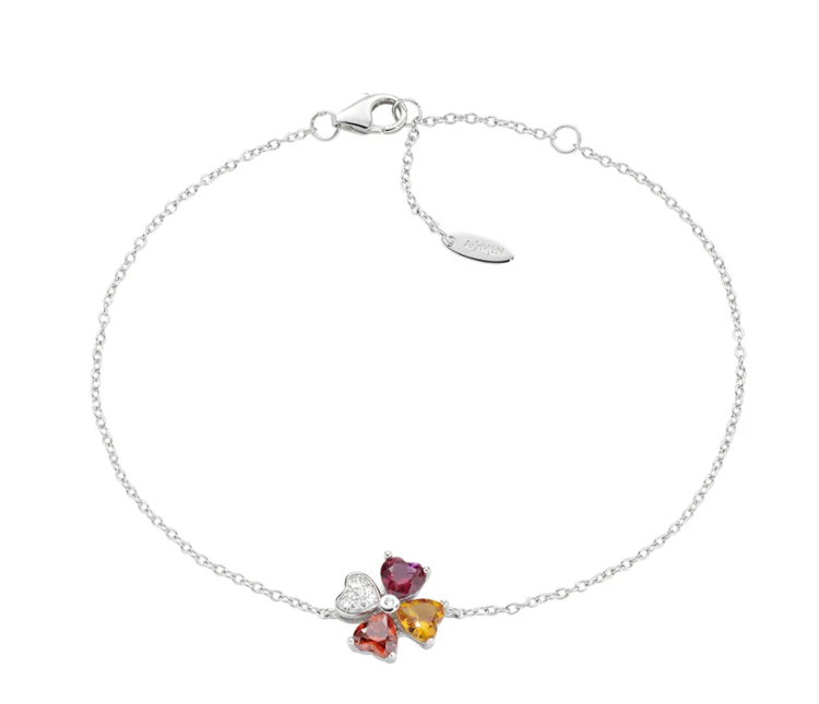 Immagine di Bracciale Quadricuore Arancione Multicolor Amen | BRQUBMAR