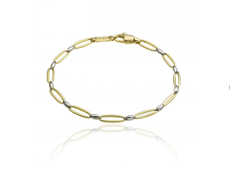 Immagine di Bracciale Bicolore In Oro Bianco E Giallo Accenti Chimento | 1B02555ZZ2190