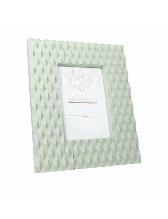 Immagine di Portafoto Glam Verde Acqua Poliresina Interno 10x15 Brandani | 51348