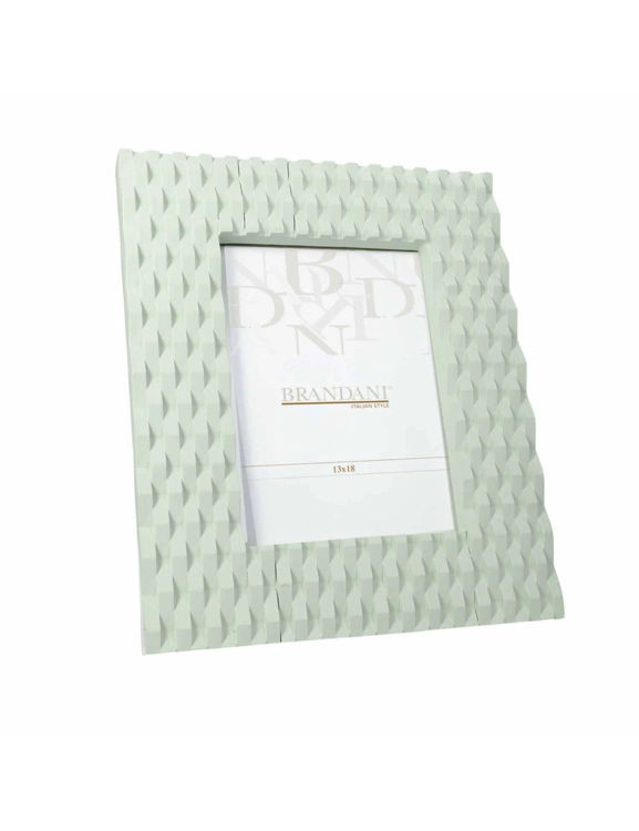 Immagine di Portafoto Glam Verde Acqua Poliresina Interno 13x18 Brandani | 51349