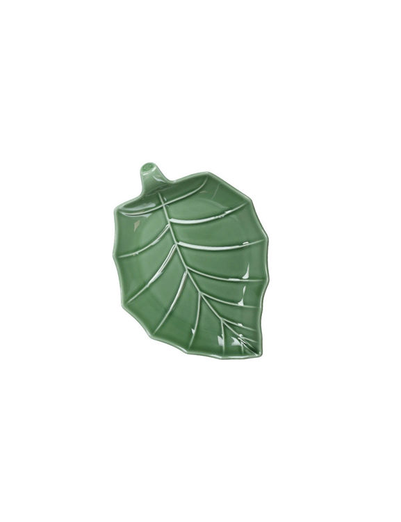 Immagine di Vassoietto Foglia Pioppo Verde Porcellana Brandani | 51635
