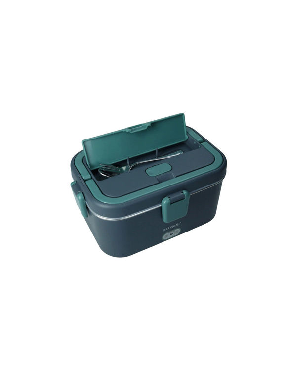 Immagine di Lunch Box Termica Blu/Verde Petrolio C/Posate E Borsa Contenitore Inox/Pp Brandani | 51588
