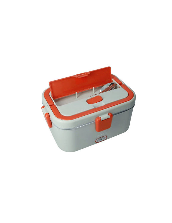 Immagine di Lunch Box Termica Grigia/Rossa C/Posate E Borsa Contenitore Inox/Pp Brandani | 51589