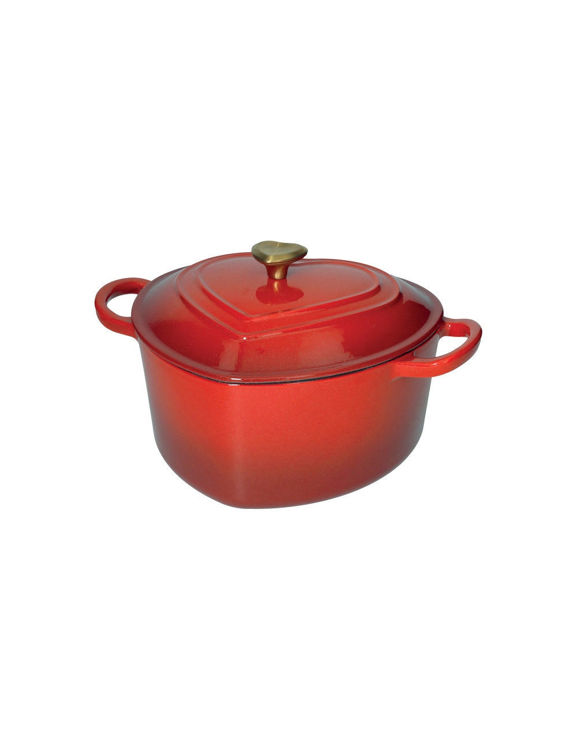 Immagine di Casseruola Cuore Rosso Glitter Ghisa Smaltata 4Lt Brandani | 52564