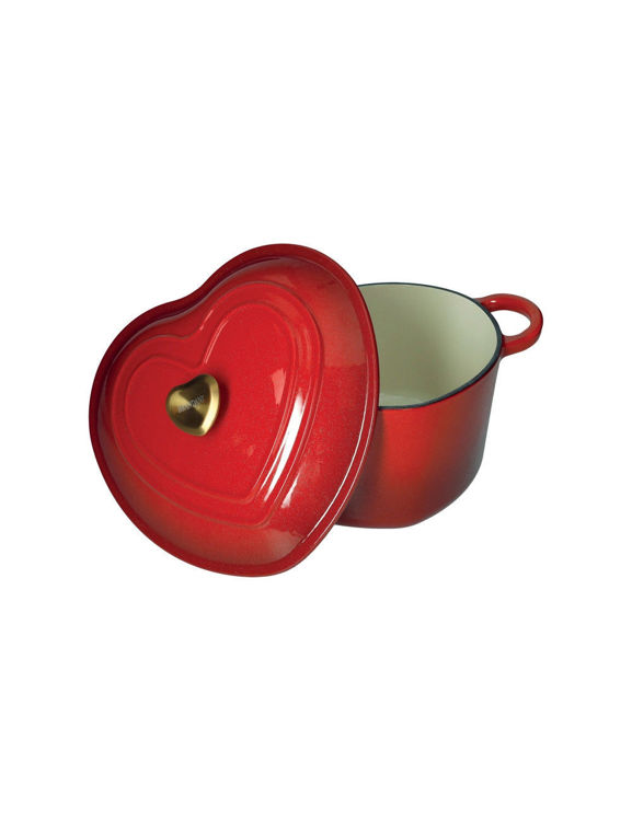 Immagine di Casseruola Cuore Rosso Glitter Ghisa Smaltata 4Lt Brandani | 52564